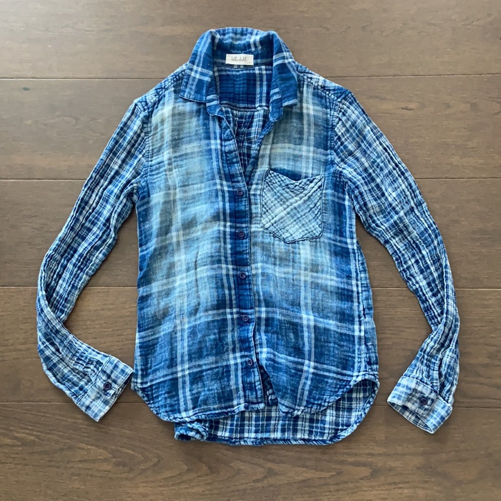 Plaid long sleeved button down